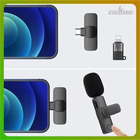 Zestaw dwóch mikrofonów krawatowych do telefonu USB-C K9